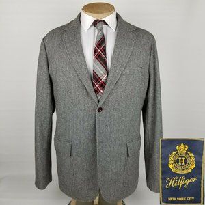 Tommy Hilfiger Mens Sport Coat XL Tweed Gray